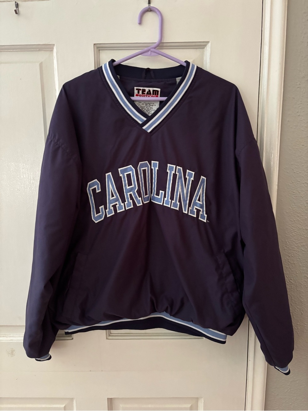 Team Edition North Carolina Tar Heels Men's Navy Pullover Jacket L NCAA